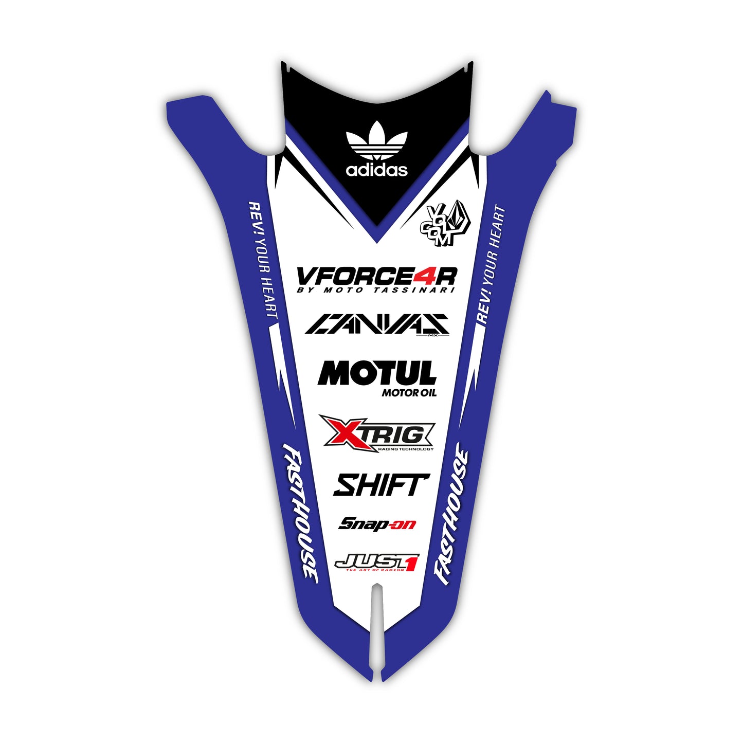 Rear Fender Graphics Kit - Fits Yamaha YZ125, YZ250, YZ250F, YZ450F, WR250F, WR450F