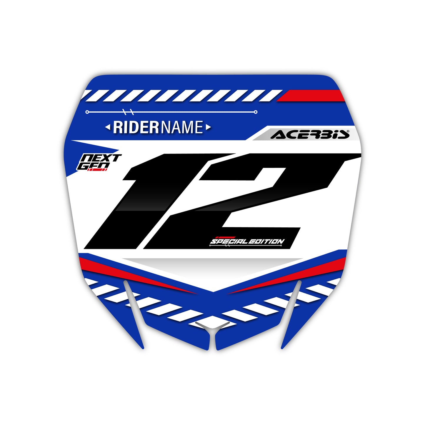 Front Number Plate Graphics Kit - Fits Yamaha YZ125, YZ250, YZ250F, YZ450F, WR250F, WR450F