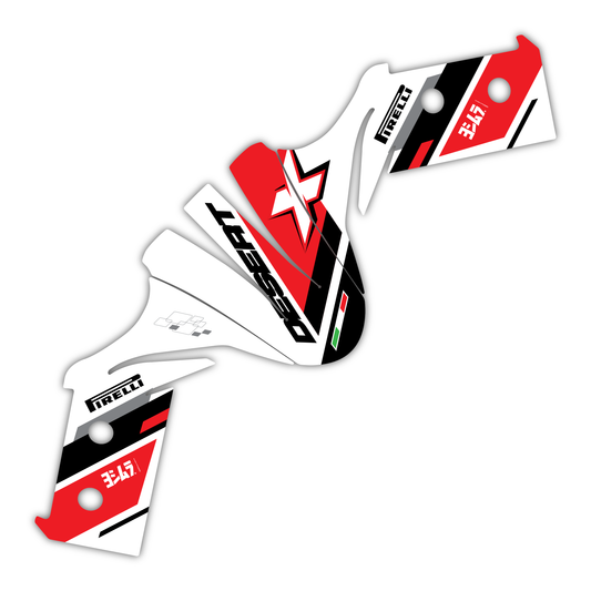 Lower Fork Guard and Front Fender Mudguard Graphics Kit - Fits Ducati Desert X 2022-2025