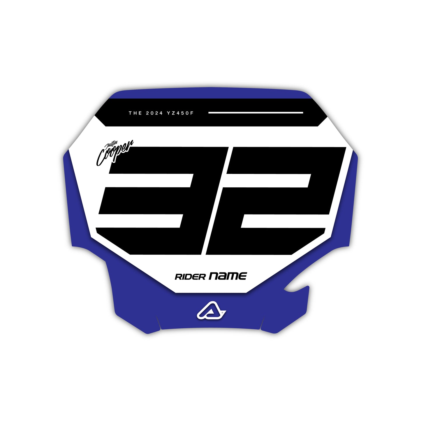 Front Number Plate Graphics Kit - Fits Yamaha YZ125, YZ250, YZ250F, YZ450F, WR250F, WR450F