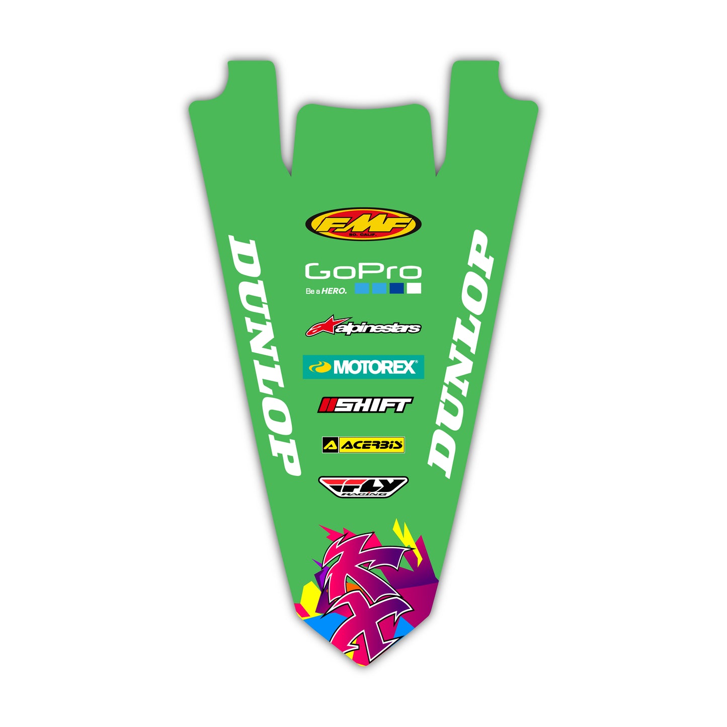 Rear Fender Graphics Kit - Fits Kawasaki KX65, KX85, KX250, KX250F, KX450F, KX450X