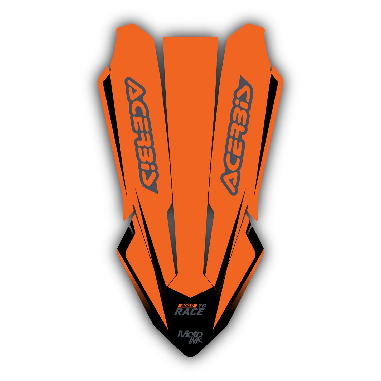 Front Fender Graphics Kit - Fits KTM SX50, SX65, SX85, 125 SX, 250 SX-F, 350 SX-F, 450 SX-F, 250 EXC-F, 300 EXC, 500 EXC-F