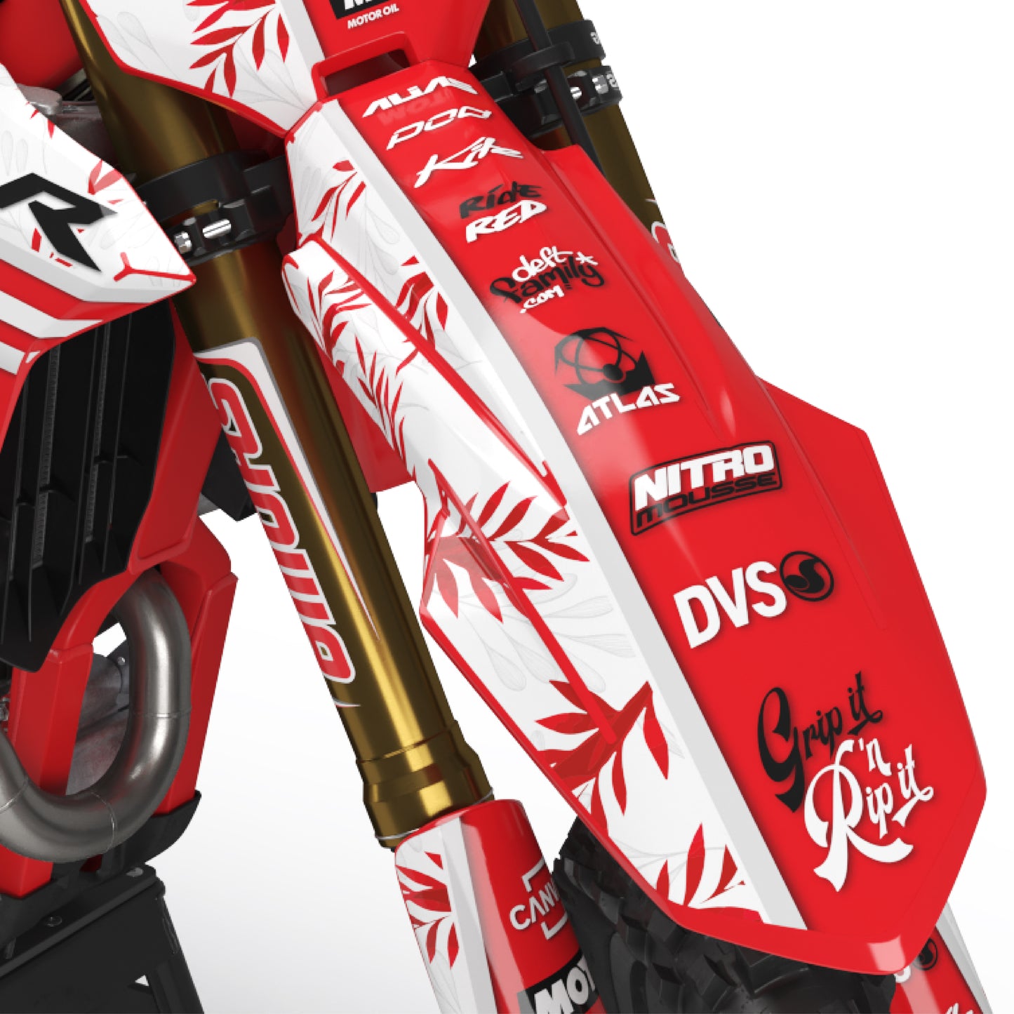 Phoenix Honda CRF 250 300 450 R RX RXW L Enduro Front Mudguard Fender Bolt-On Plastic & Graphics Kit