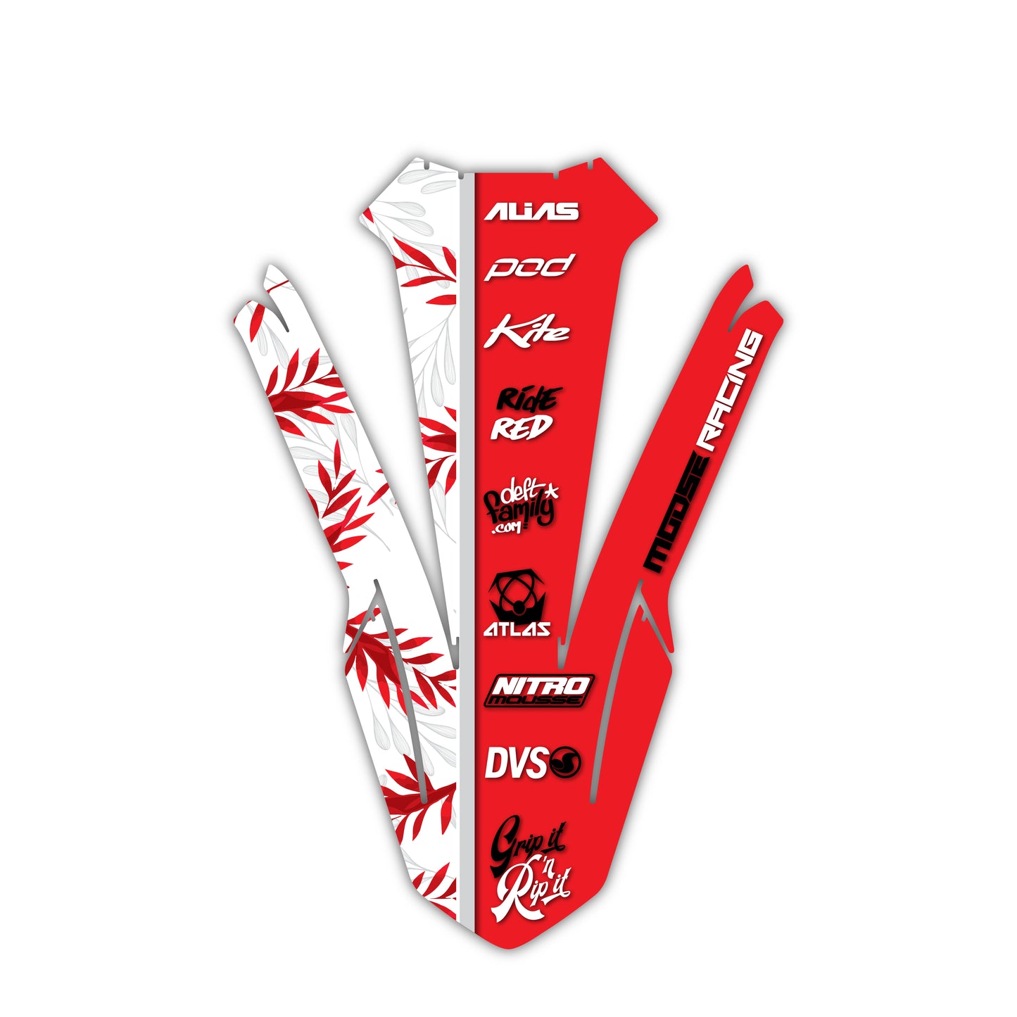 Front Fender Graphics Kit - Fits Honda CRF250R, CRF450R, CRF450RX, CR125, CR250