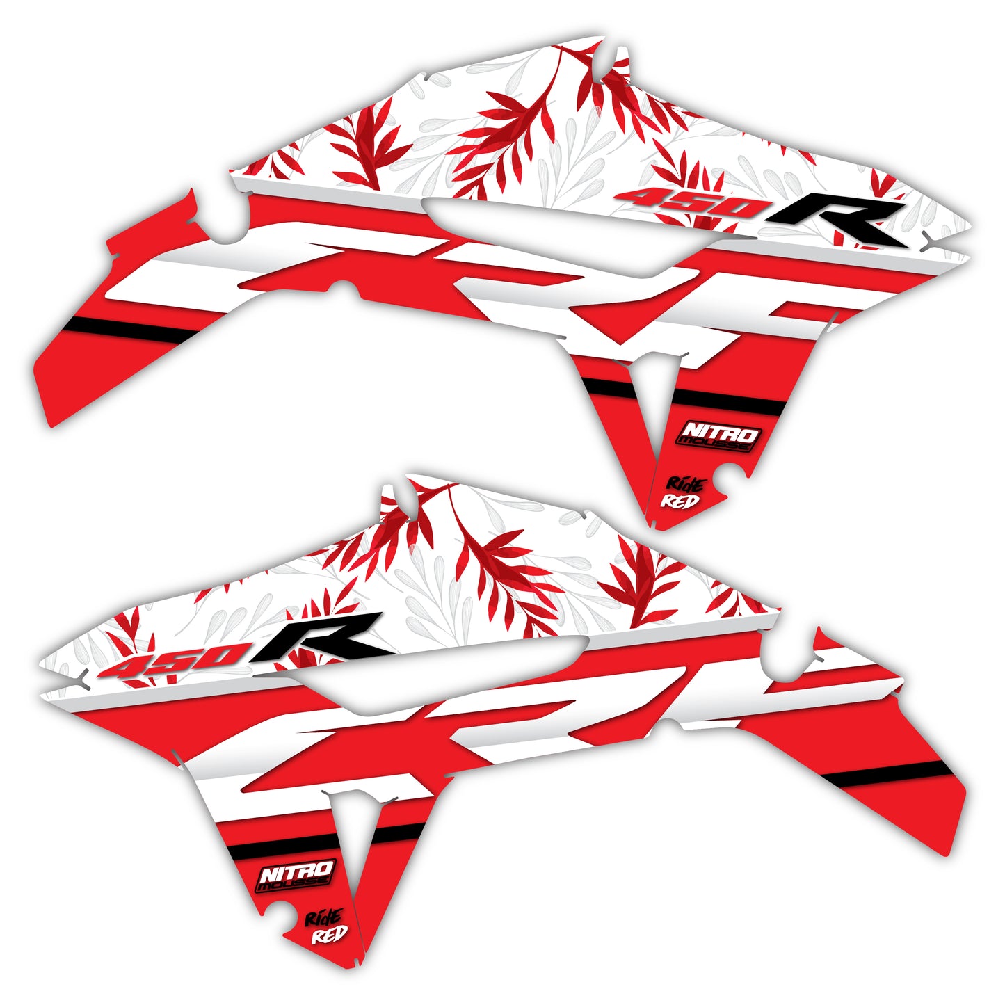 Radiator Shroud Graphics Kit - Fits Honda CRF250R, CRF450R, CRF450RX, CR125, CR250
