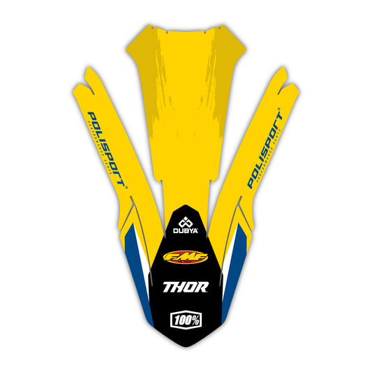 Front Fender Graphics Kit - Fits Honda CRF250R, CRF450R, CRF450RX, CR125, CR250