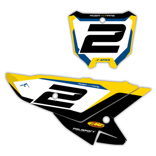 Front & Side Number Plate Graphics Kit - Fits Honda CRF250R, CRF450R, CRF450RX, CR125, CR250