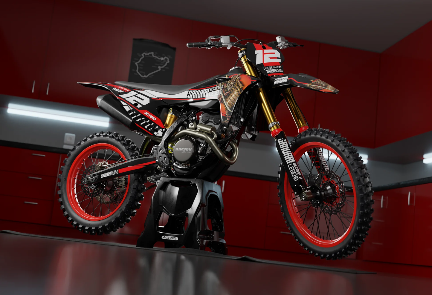 GasGas Samurai Graphics Kit - MC50 MC65 MC85 SM700 ES700 MC250F MC350F MC450F EC250F EC350F