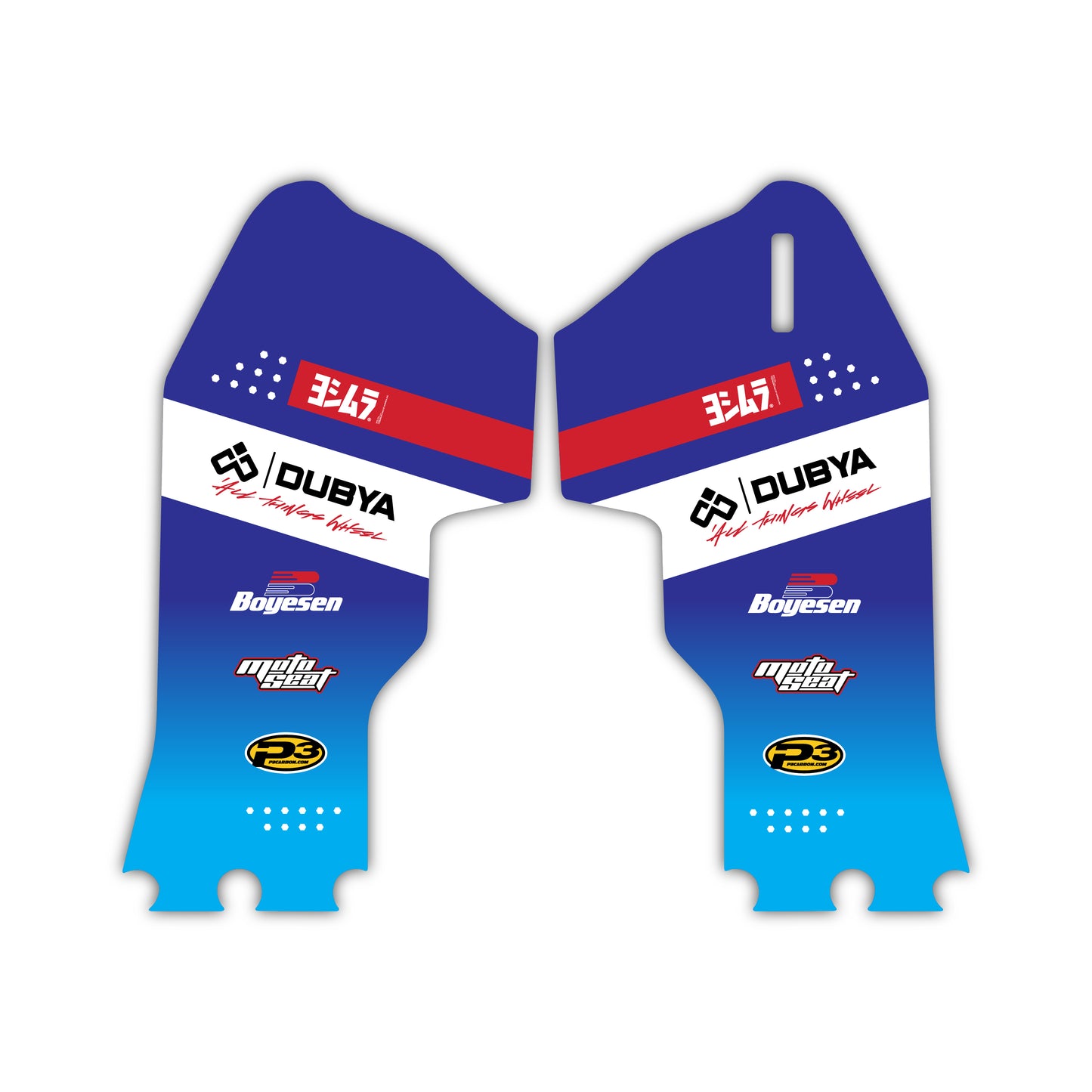 Lower Fork Guard Graphics Kit - Fits Yamaha YZ125, YZ250, YZ250F, YZ450F, WR250F, WR450F