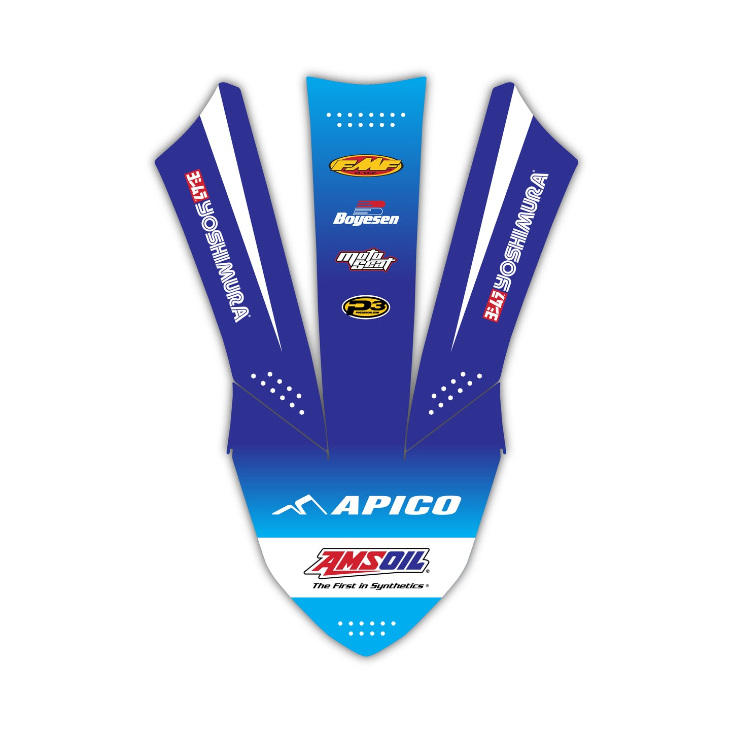 Front Fender Graphics Kit - Fits Yamaha YZ125, YZ250, YZ250F, YZ450F, WR250F, WR450F