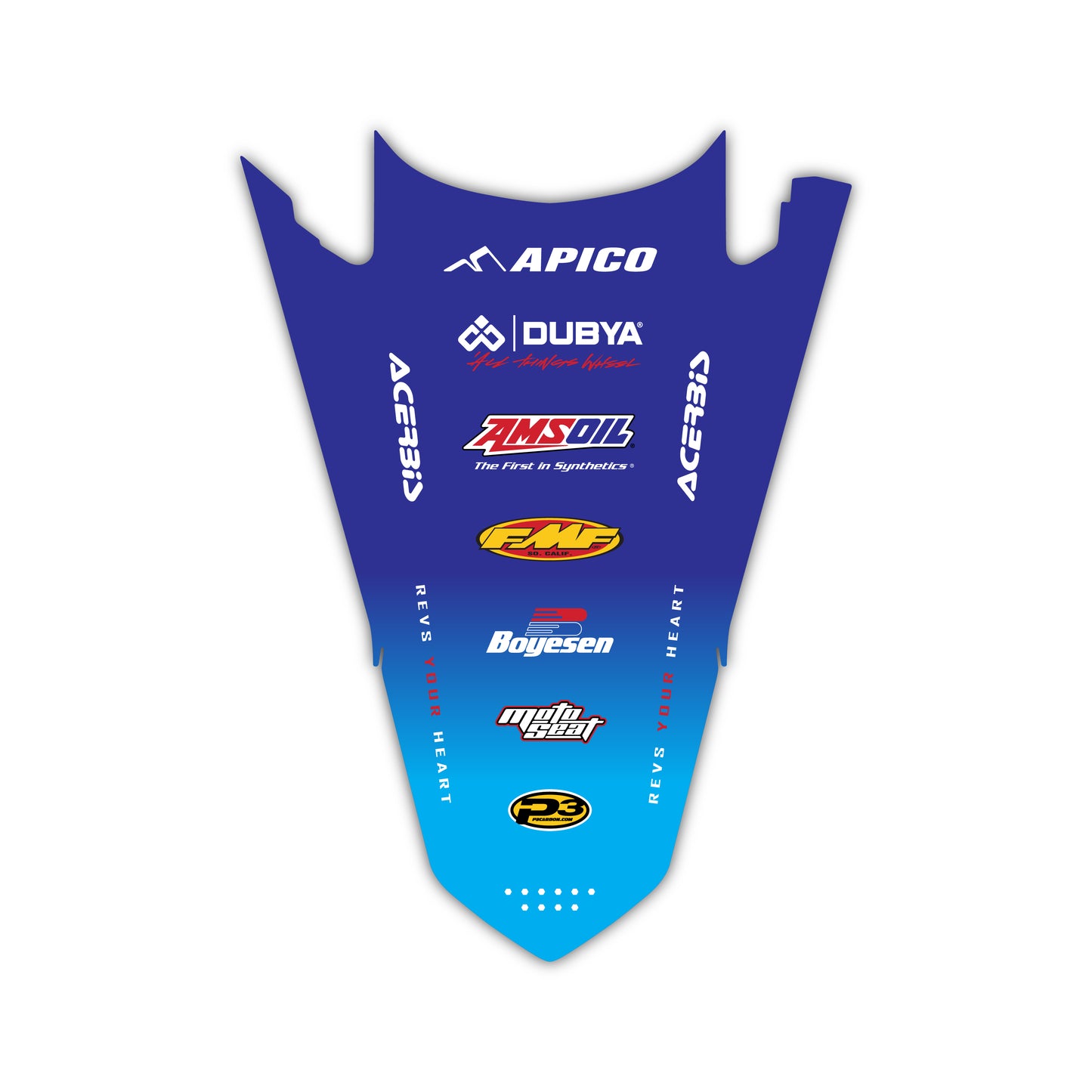 Rear Fender Graphics Kit - Fits Yamaha YZ125, YZ250, YZ250F, YZ450F, WR250F, WR450F