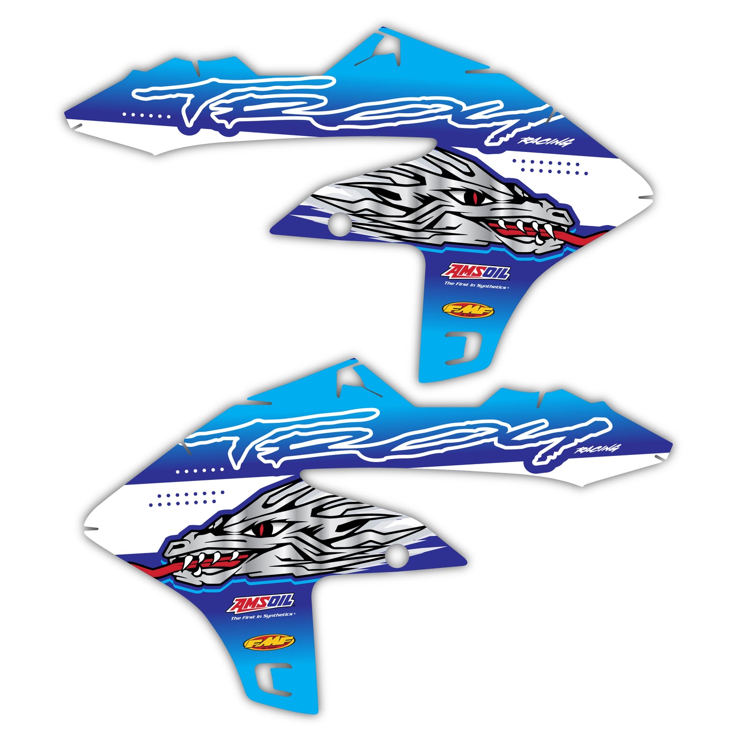 Radiator Shroud Graphics Kit - Fits Yamaha YZ125, YZ250, YZ250F, YZ450F, WR250F, WR450F