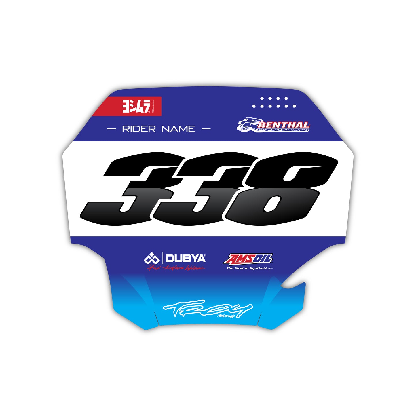 Front Number Plate Graphics Kit - Fits Yamaha YZ125, YZ250, YZ250F, YZ450F, WR250F, WR450F