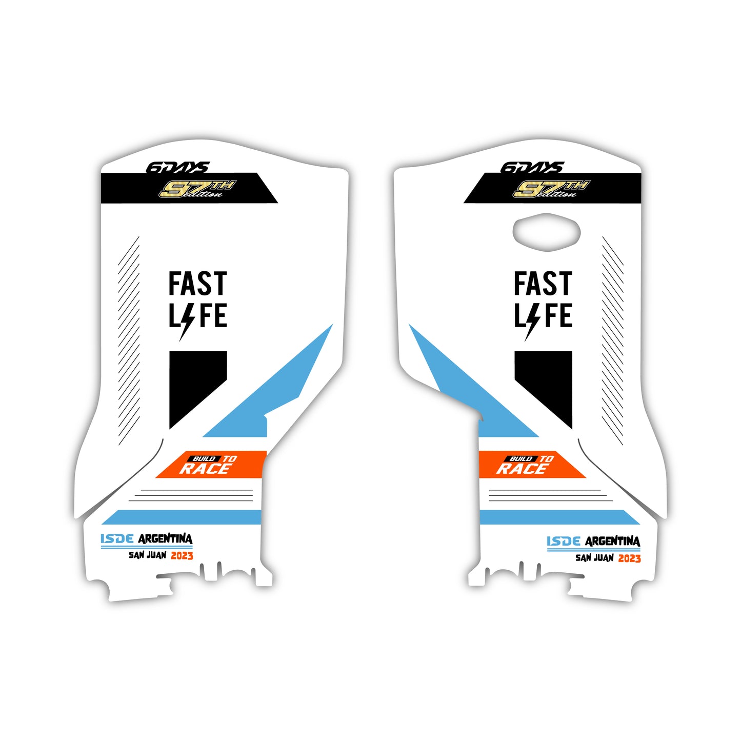 Lower Fork Guard Graphics Kit - Fits KTM SX50, SX65, SX85, 125 SX, 250 SX-F, 350 SX-F, 450 SX-F, 250 EXC-F, 300 EXC, 500 EXC-F