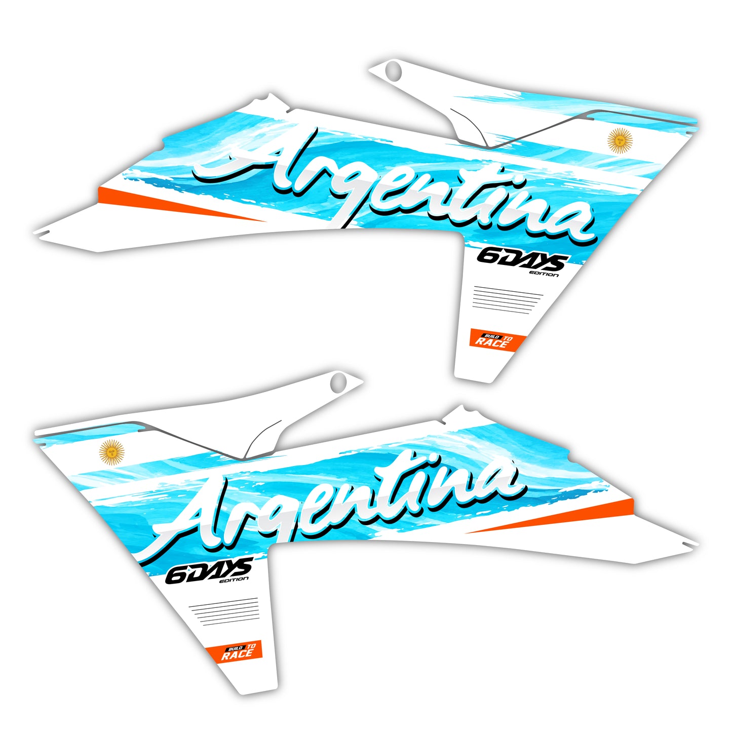 Radiator Shroud Graphics Kit - Fits KTM SX50, SX65, SX85, 125 SX, 250 SX-F, 350 SX-F, 450 SX-F, 250 EXC-F, 300 EXC, 500 EXC-F