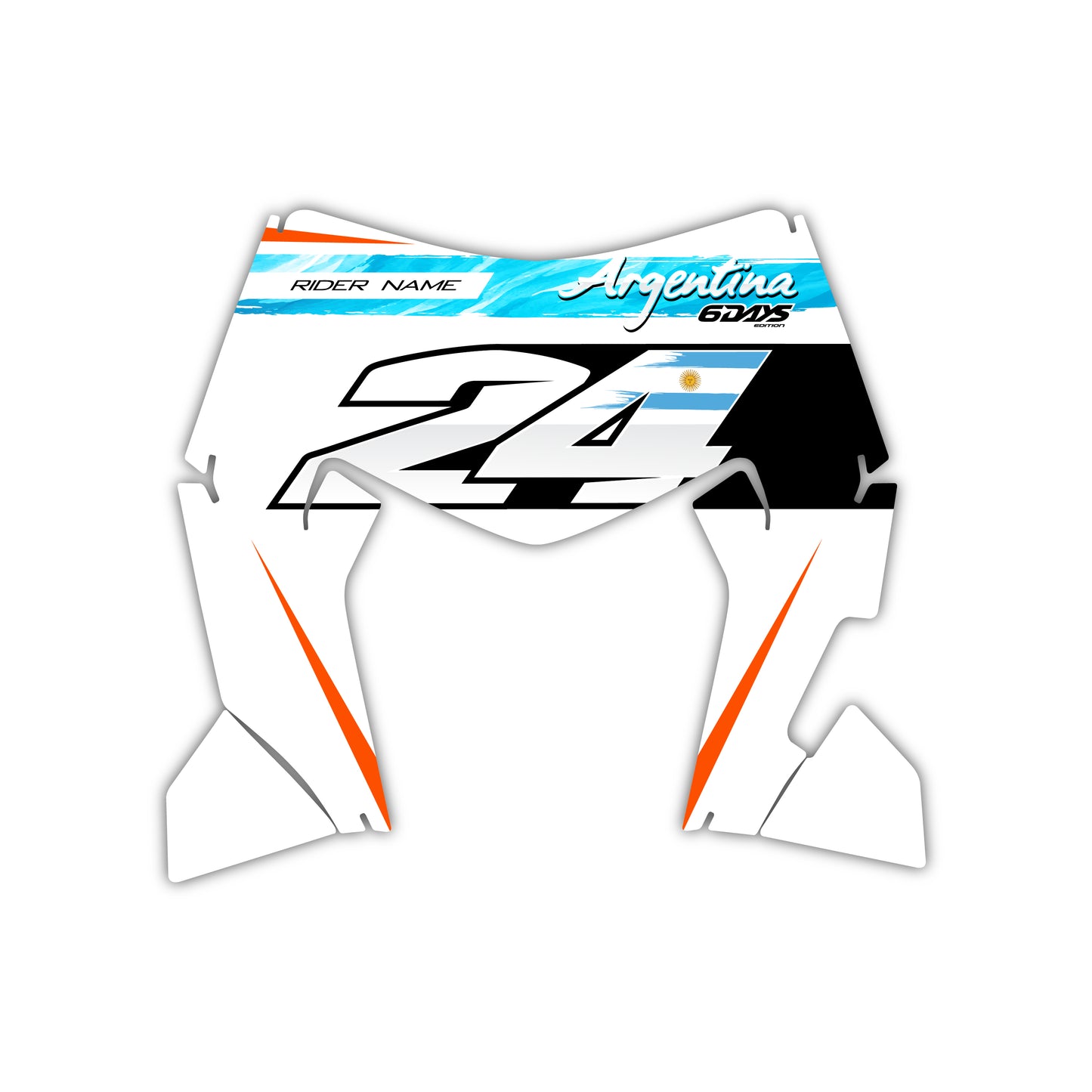 Front Number Plate Graphics Kit - Fits KTM SX50, SX65, SX85, 125 SX, 250 SX-F, 350 SX-F, 450 SX-F, 250 EXC-F, 300 EXC, 500 EXC-F