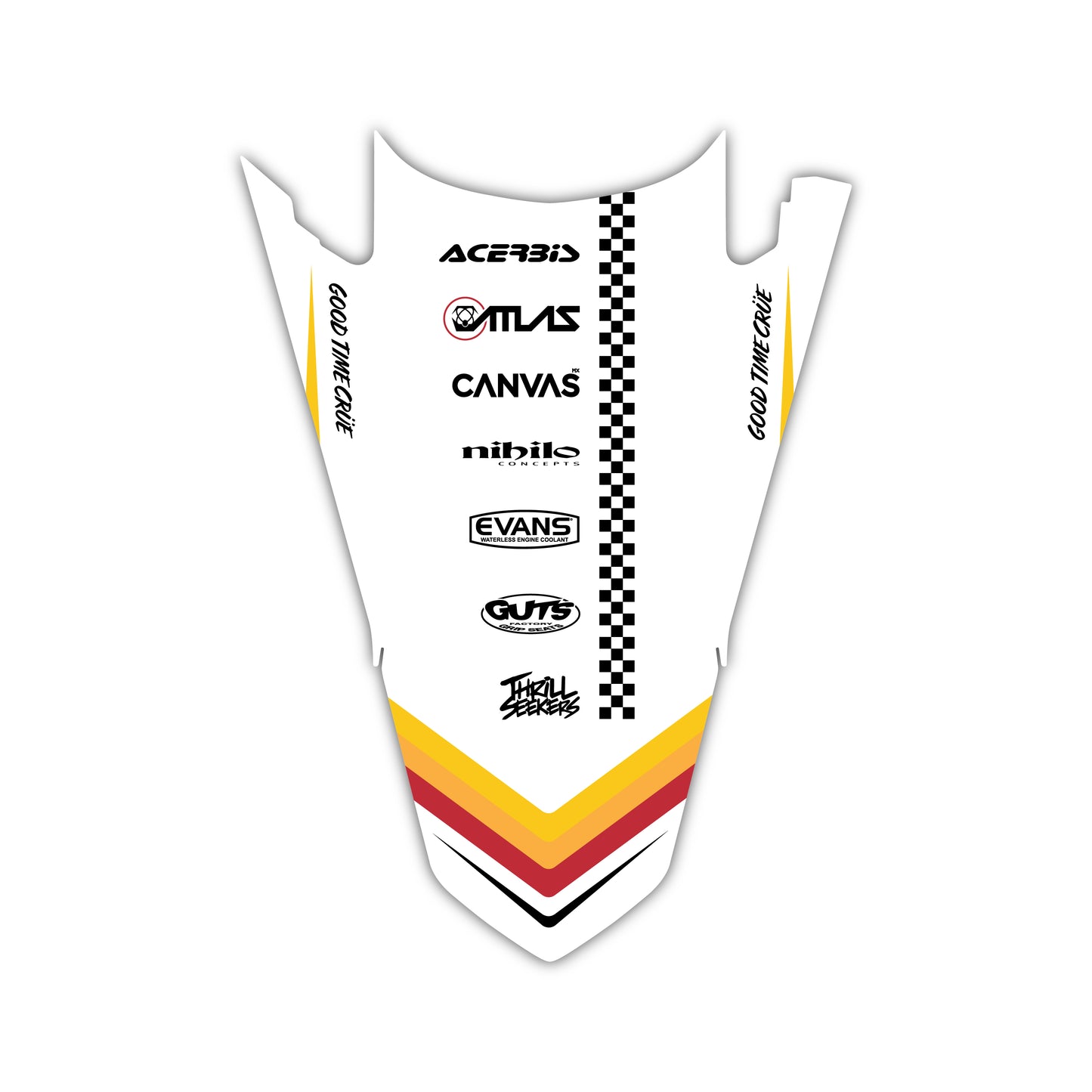 Rear Fender Graphics Kit - Fits Yamaha YZ125, YZ250, YZ250F, YZ450F, WR250F, WR450F
