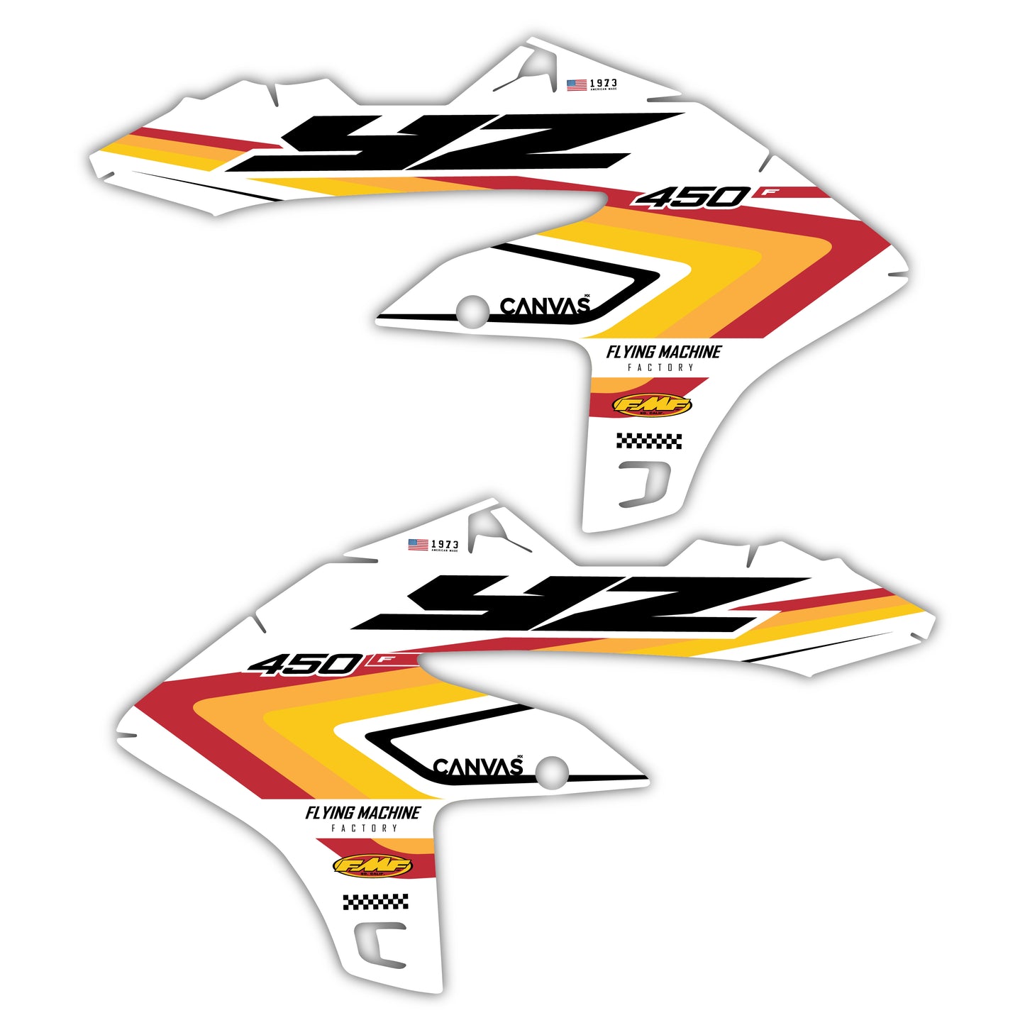 Radiator Shroud Graphics Kit - Fits Yamaha YZ125, YZ250, YZ250F, YZ450F, WR250F, WR450F