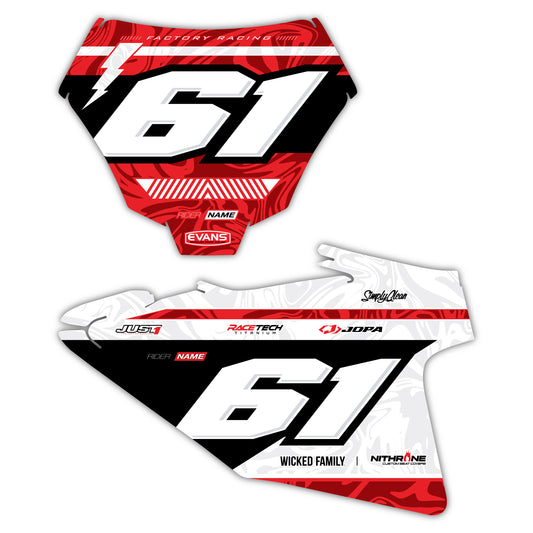 Front & Side Number Plate Graphics Kit - Fits GasGas MC 85, MC 125, MC 250F, MC 450F, EX 250F, EX 300, EC 250, EC 300