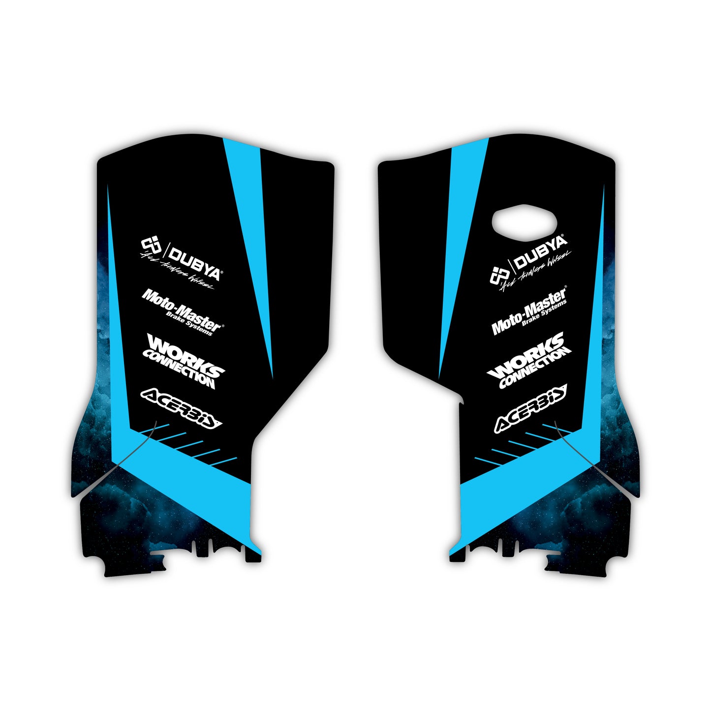 Lower Fork Guard Graphics Kit - Fits KTM SX50, SX65, SX85, 125 SX, 250 SX-F, 350 SX-F, 450 SX-F, 250 EXC-F, 300 EXC, 500 EXC-F
