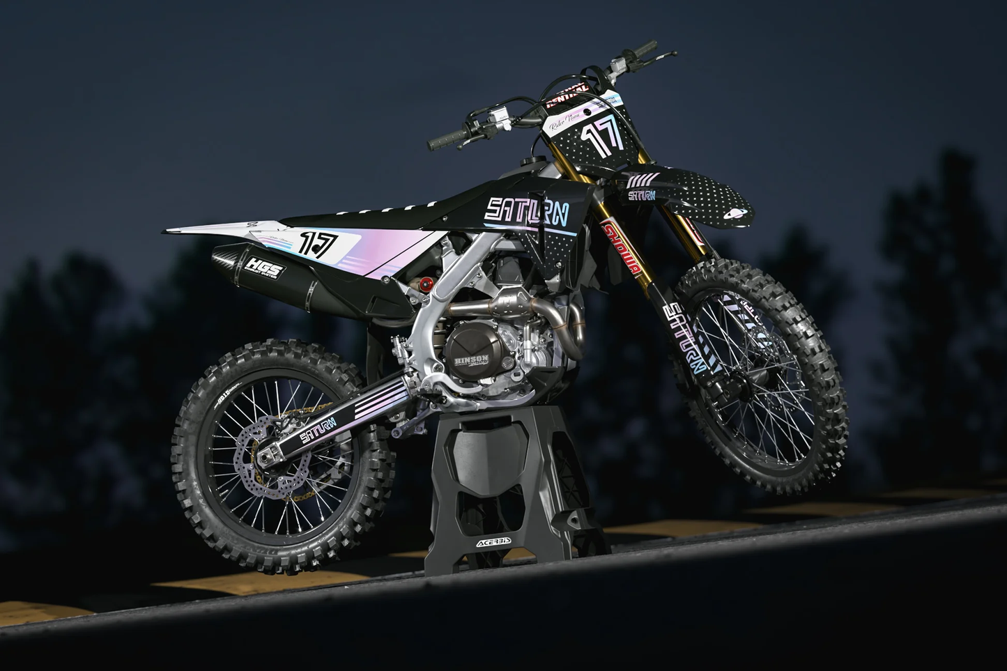 Honda Saturn Graphics Kit - CRF50 CRF110 CR125 CR250 CRF250r CRF450r CRF450RL CRF450RX CRF300L