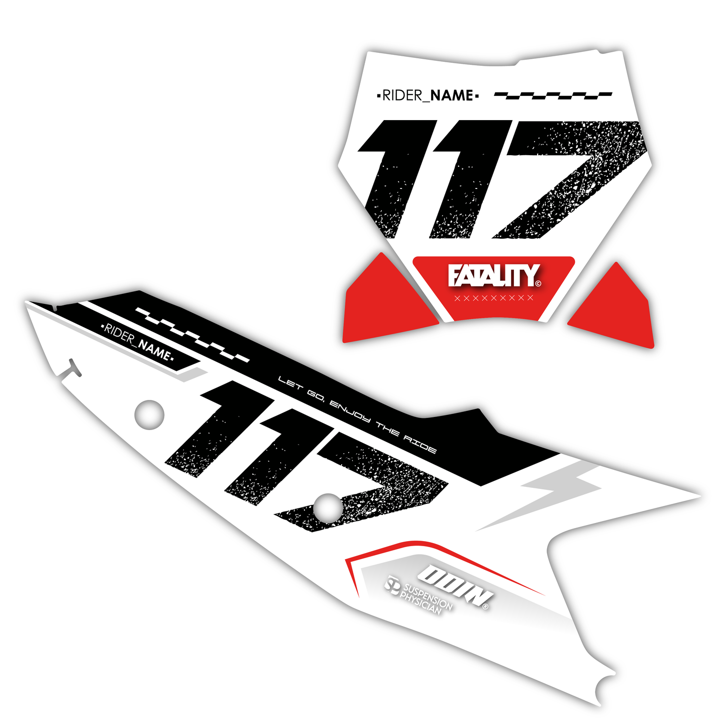 Front & Side Number Plate Graphics Kit - Fits KTM SX50, SX65, SX85, 125 SX, 250 SX-F, 350 SX-F, 450 SX-F, 250 EXC-F, 300 EXC, 500 EXC-F