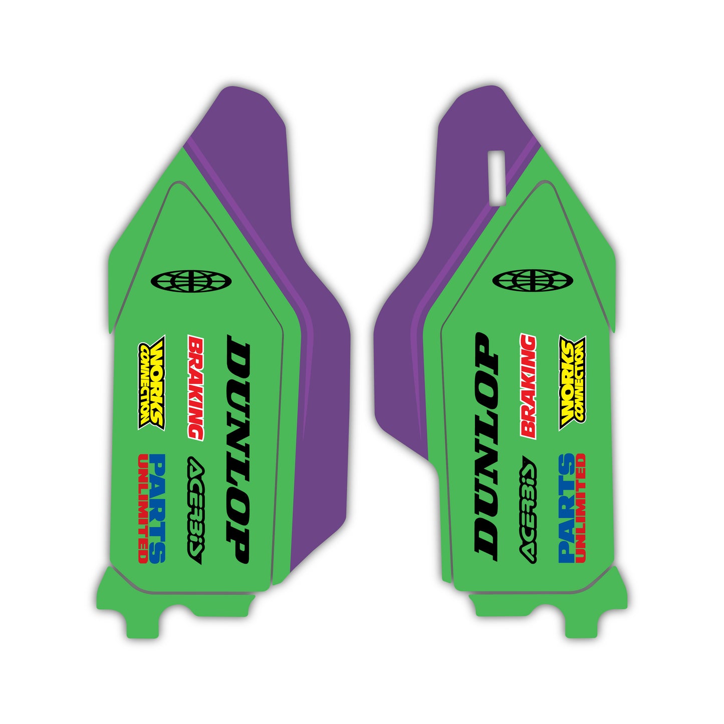 Lower Fork Guard Graphics Kit - Fits Kawasaki KX65, KX85, KX250, KX250F, KX450F, KX450X
