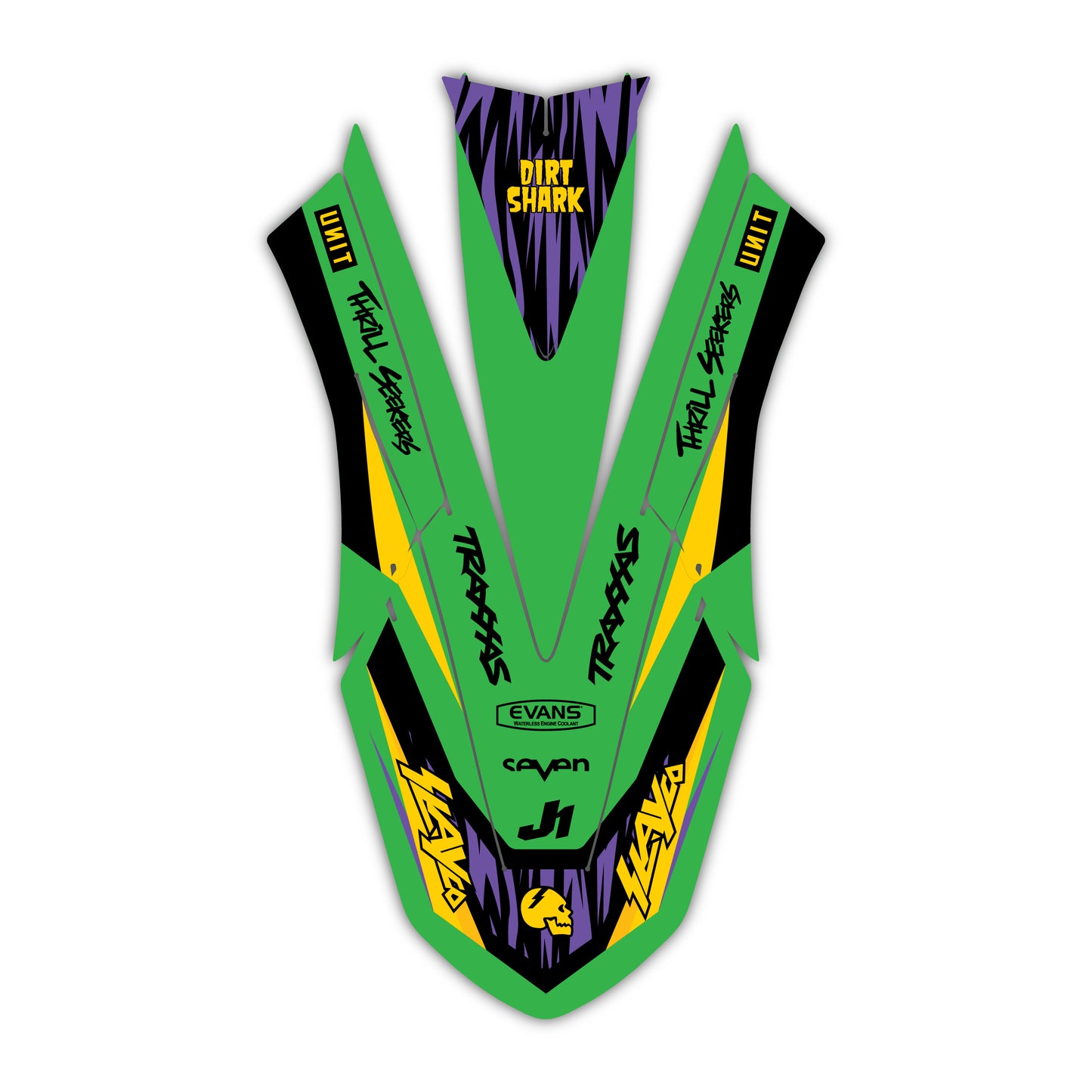 Front Fender Graphics Kit - Fits Kawasaki KX65, KX85, KX250, KX250F, KX450F, KX450X