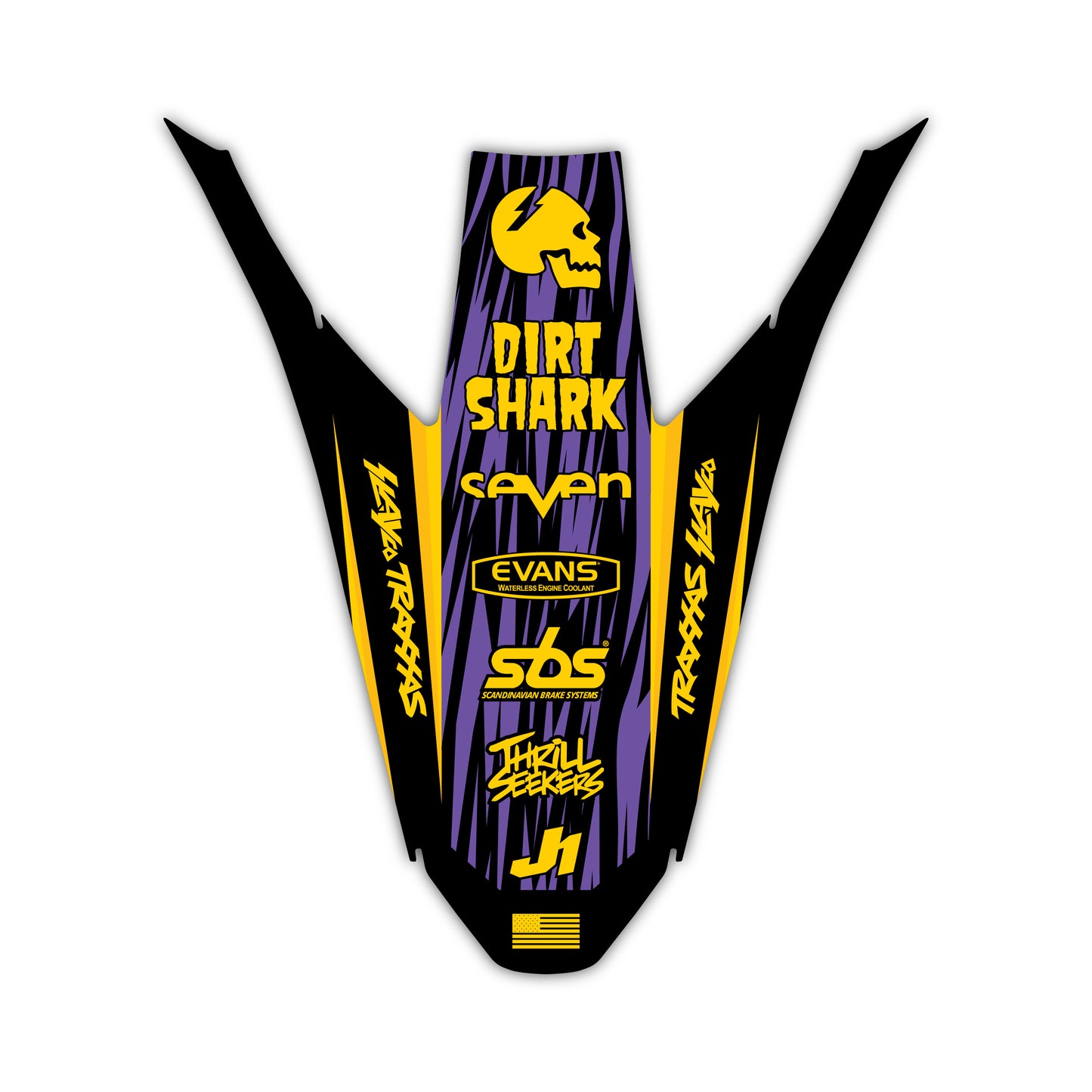 Rear Fender Graphics Kit - Fits Kawasaki KX65, KX85, KX250, KX250F, KX450F, KX450X
