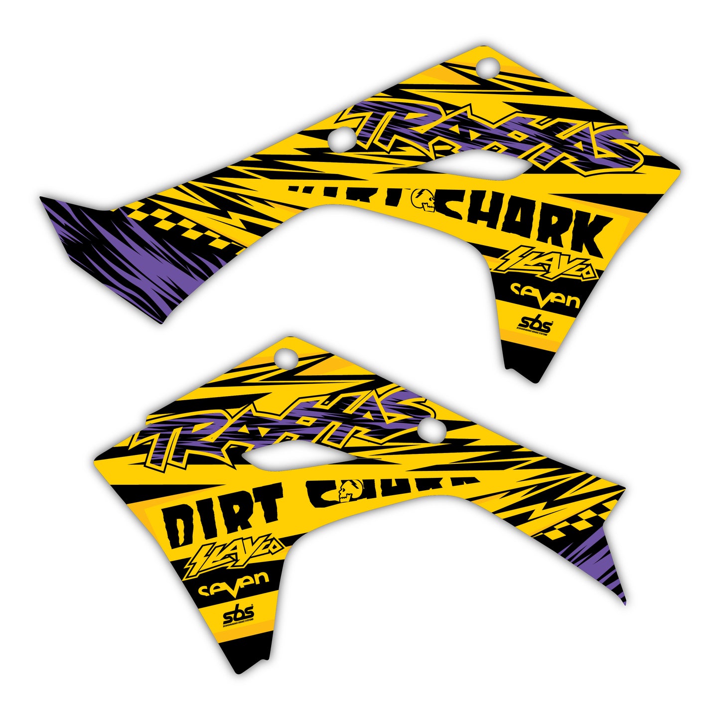 Radiator Shroud Graphics Kit - Fits Kawasaki KX65, KX85, KX250, KX250F, KX450F, KX450X
