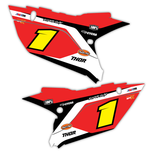 Side Number Plate Graphics Kit - Fits Yamaha YZ125, YZ250, YZ250F, YZ450F, WR250F, WR450F