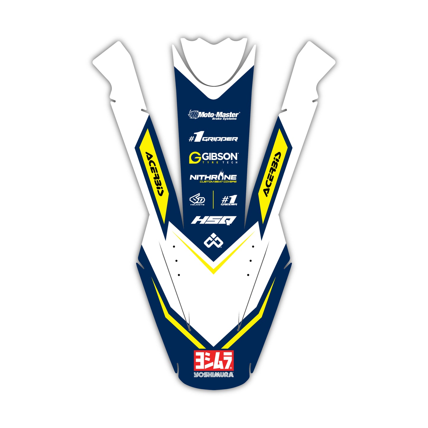 Front Fender Graphics Kit - Fits Husqvarna TC 85, TC 125, FC 250, FC 350, FC 450, TE 300, FE 250, FE 350, FE 501