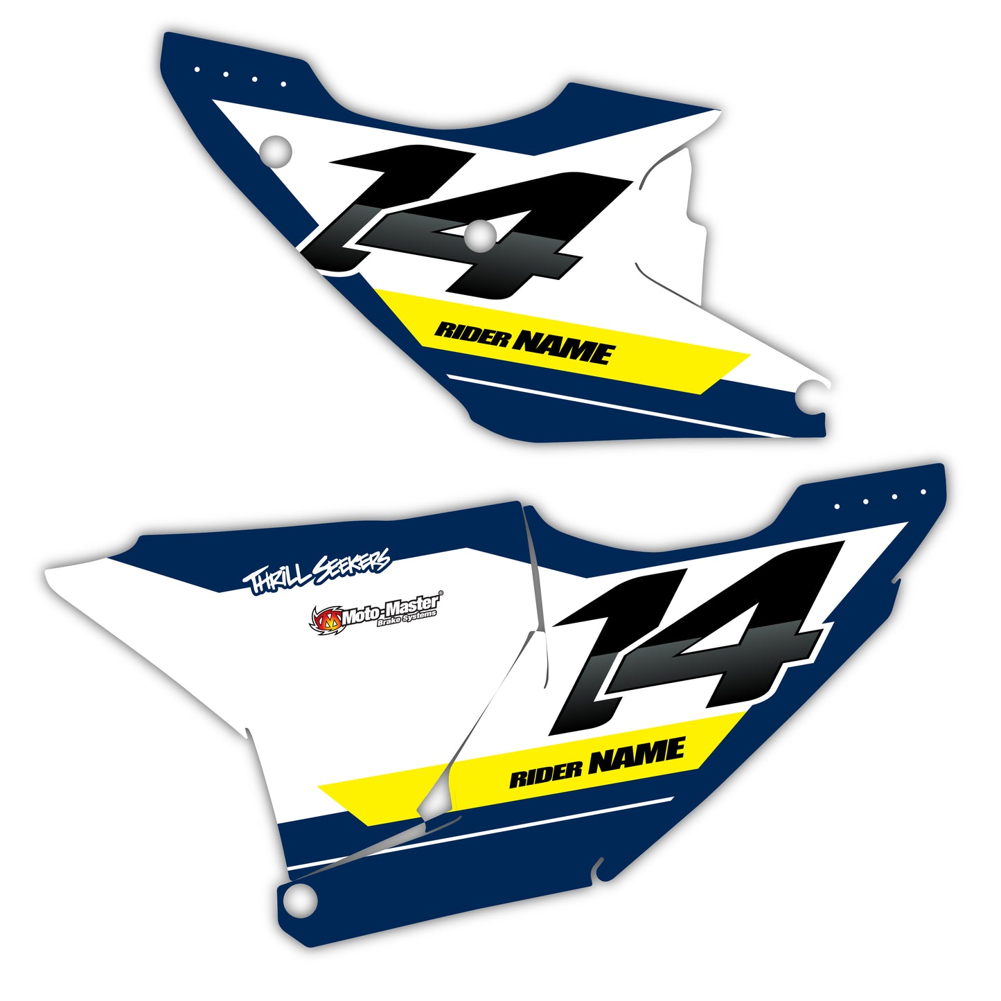 Side Number Plate Graphics Kit - Fits Husqvarna TC 85, TC 125, FC 250, FC 350, FC 450, TE 300, FE 250, FE 350, FE 501