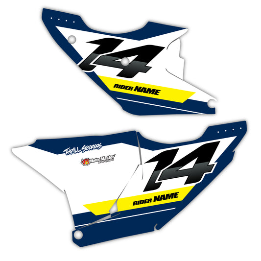 Side Number Plate Graphics Kit - Fits Husqvarna TC 85, TC 125, FC 250, FC 350, FC 450, TE 300, FE 250, FE 350, FE 501