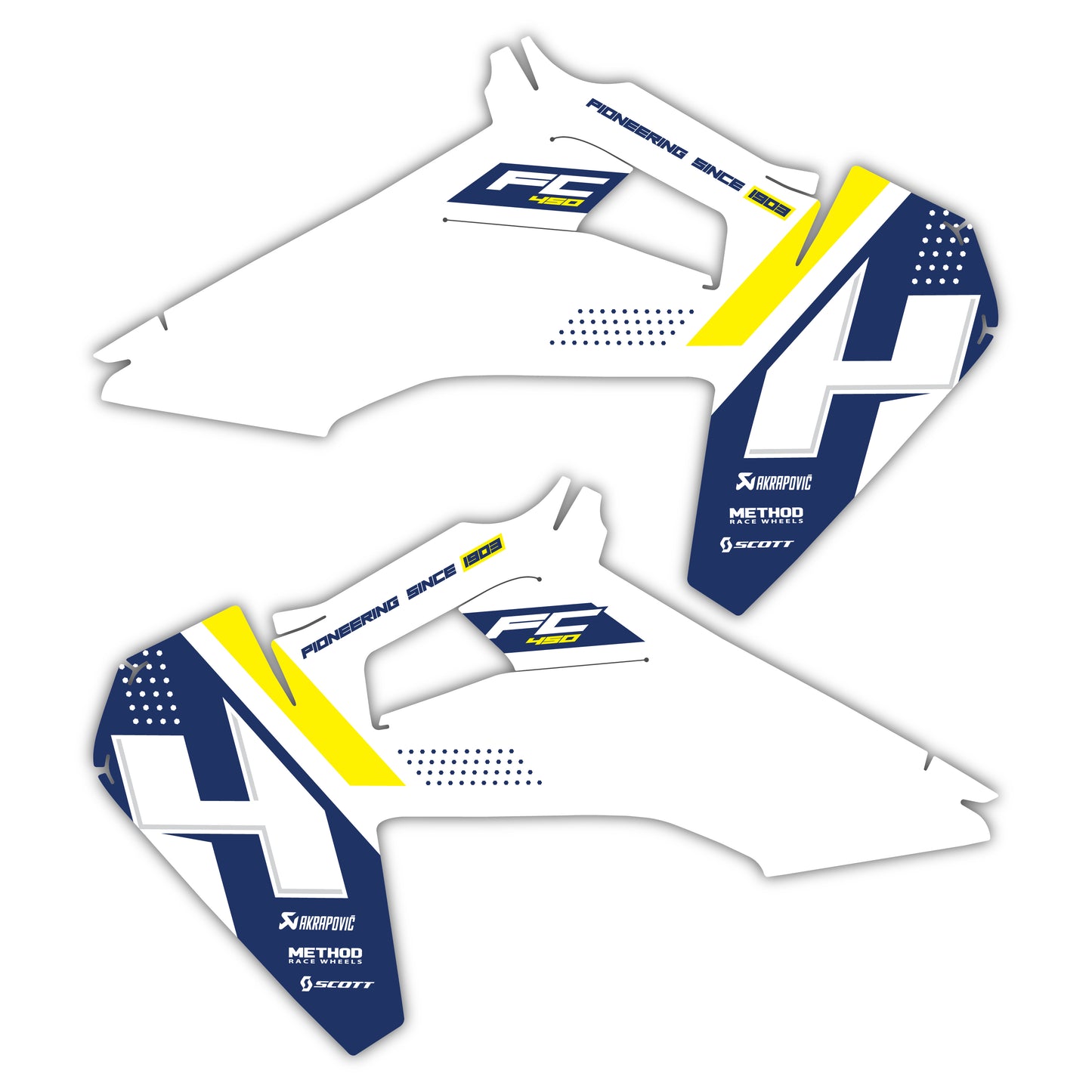 Radiator Shroud Graphics Kit - Fits Husqvarna TC 85, TC 125, FC 250, FC 350, FC 450, TE 300, FE 250, FE 350, FE 501
