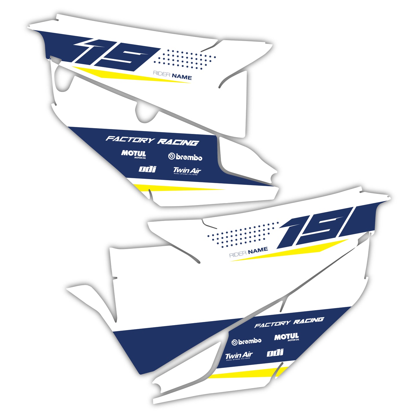 Side Number Plate Graphics Kit - Fits Husqvarna TC 85, TC 125, FC 250, FC 350, FC 450, TE 300, FE 250, FE 350, FE 501
