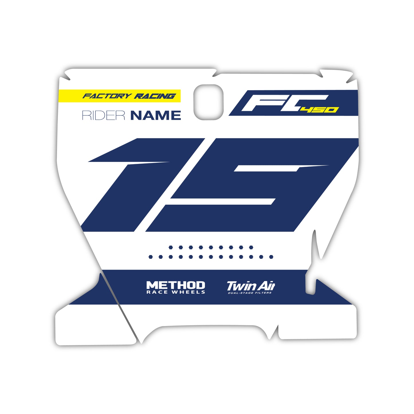 Front Number Plate Graphics Kit - Fits Husqvarna TC 85, TC 125, FC 250, FC 350, FC 450, TE 300, FE 250, FE 350, FE 501
