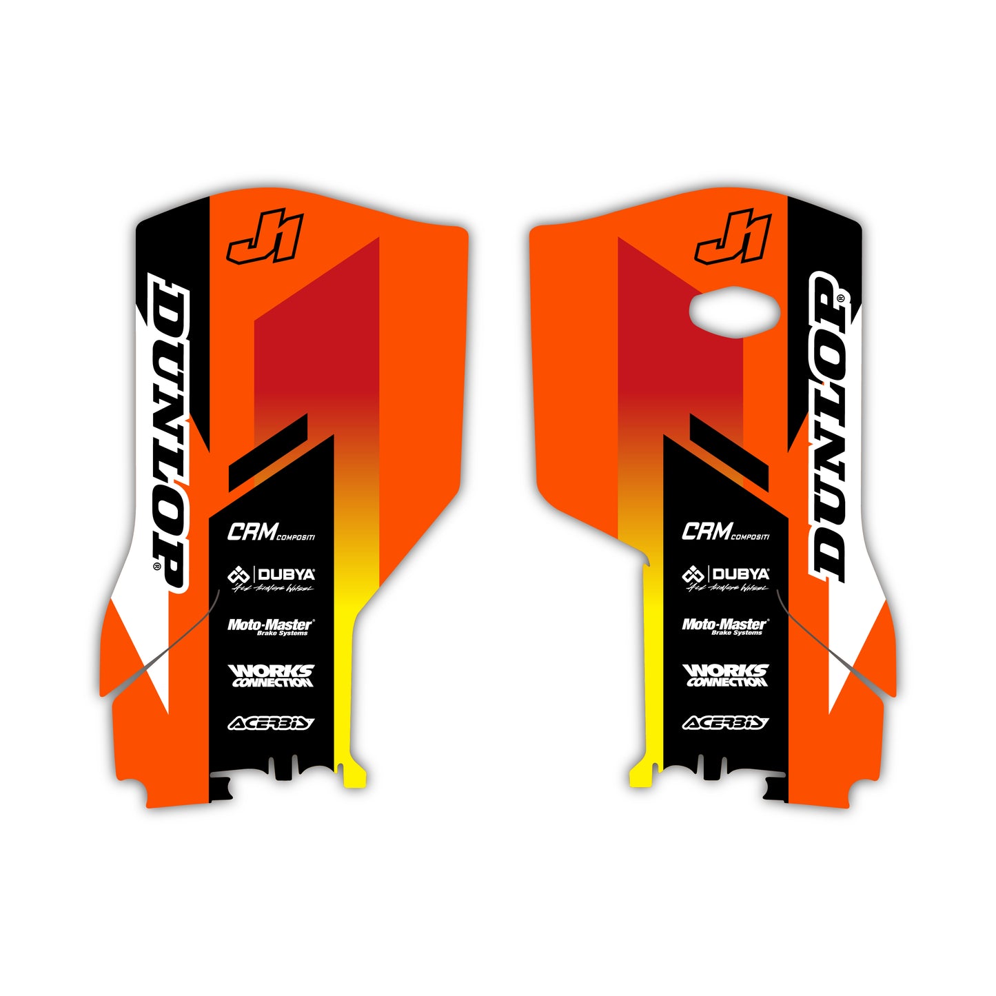 Lower Fork Guard Graphics Kit - Fits KTM SX50, SX65, SX85, 125 SX, 250 SX-F, 350 SX-F, 450 SX-F, 250 EXC-F, 300 EXC, 500 EXC-F