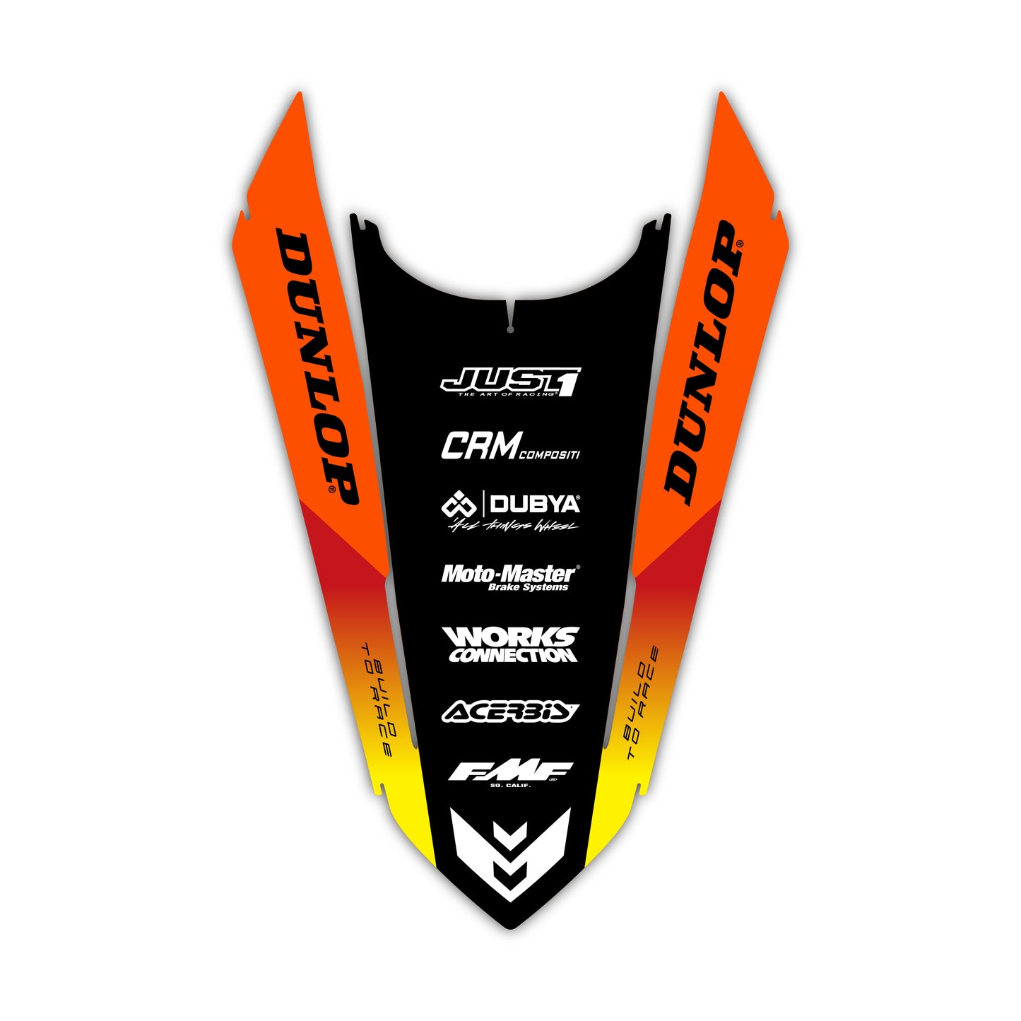 Rear Fender Graphics Kit - Fits KTM SX50, SX65, SX85, 125 SX, 250 SX-F, 350 SX-F, 450 SX-F, 250 EXC-F, 300 EXC, 500 EXC-F