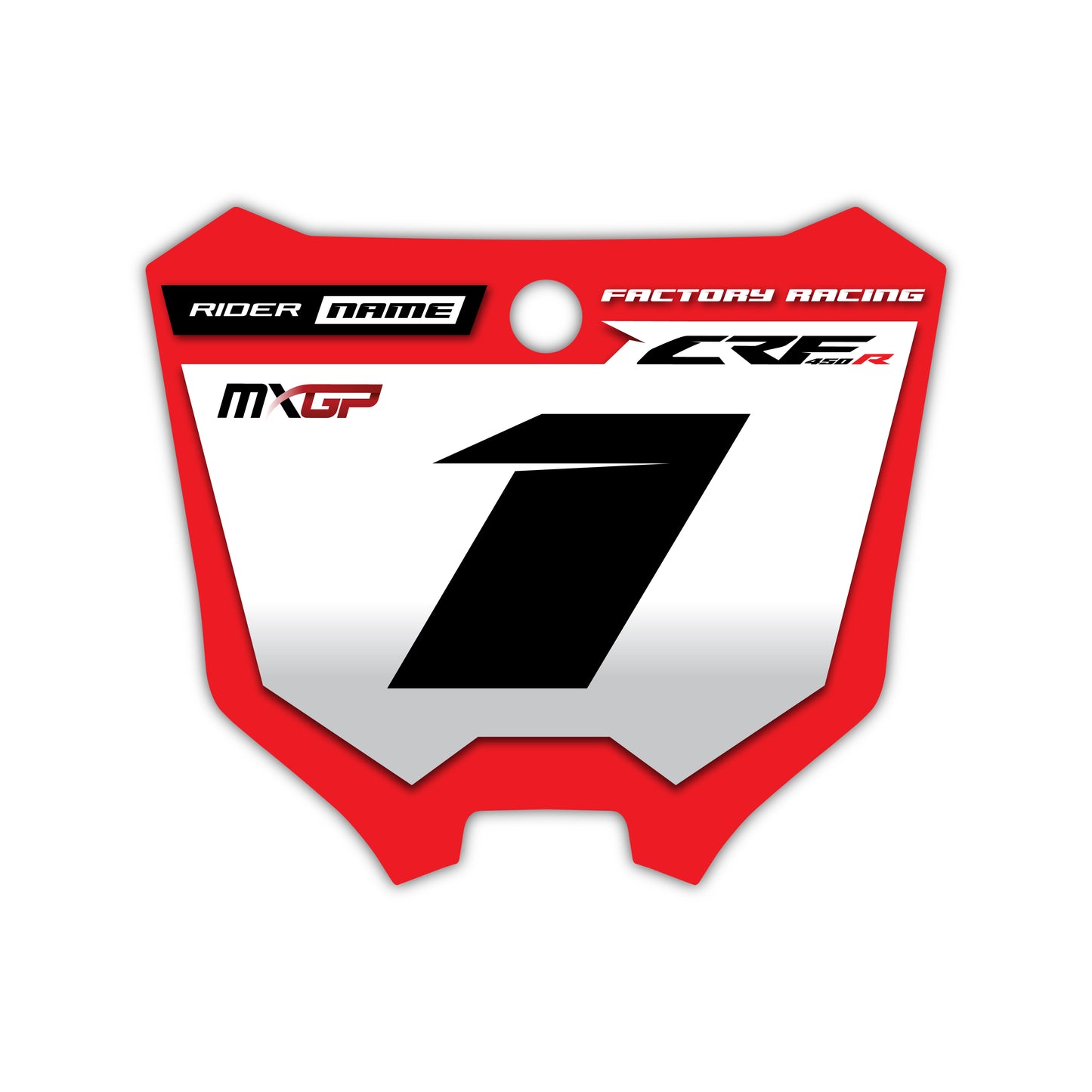 Front Number Plate Graphics Kit - Fits Honda CRF250R, CRF450R, CRF450RX, CR125, CR250
