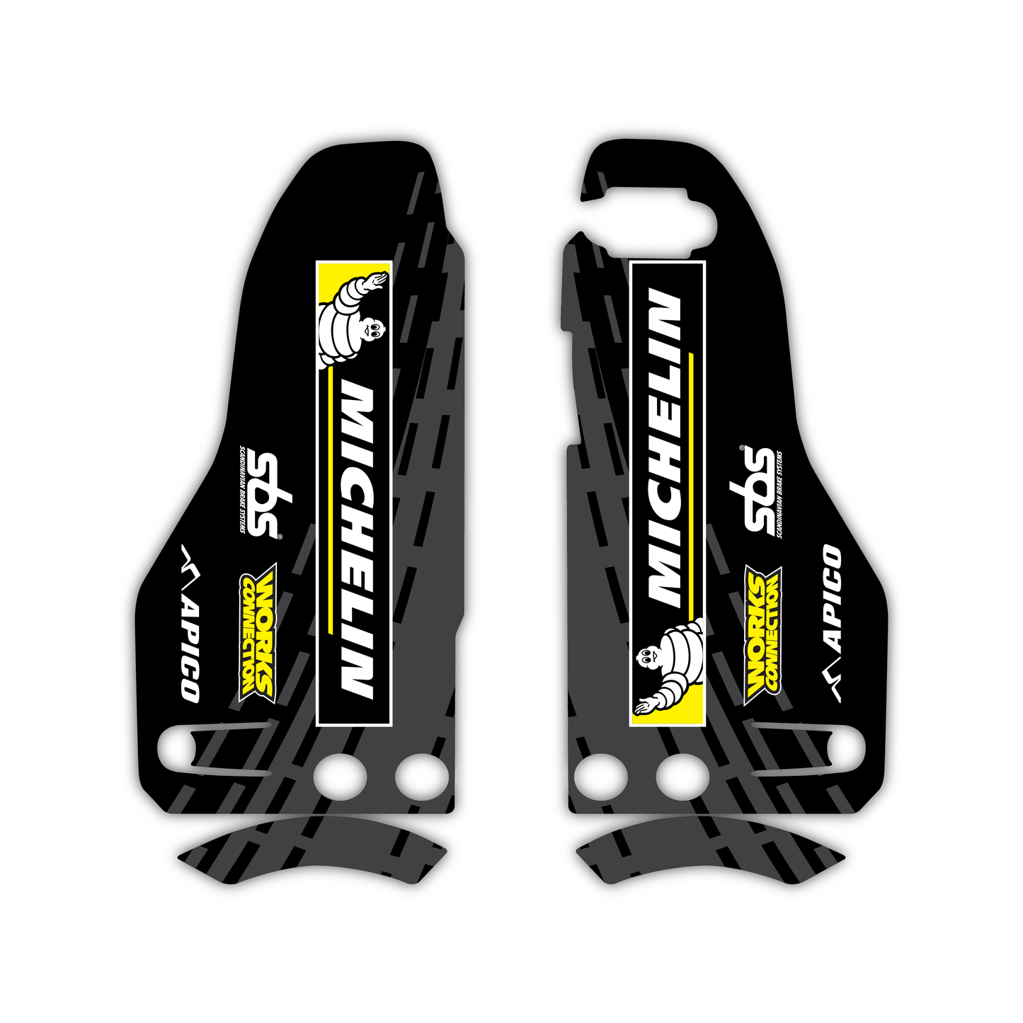 Lower Fork Guard Graphics Kit - Fits Ducati Hypermotard 689 Mono