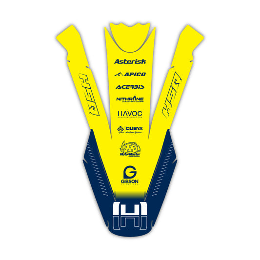 Front Fender Graphics Kit - Fits Husqvarna TC 85, TC 125, FC 250, FC 350, FC 450, TE 300, FE 250, FE 350, FE 501