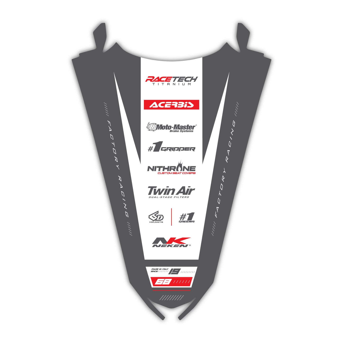 Rear Fender Graphics Kit - Fits Fantic XX125, XX250, XXF250, XXF450, XE125, XEF250, XEF450