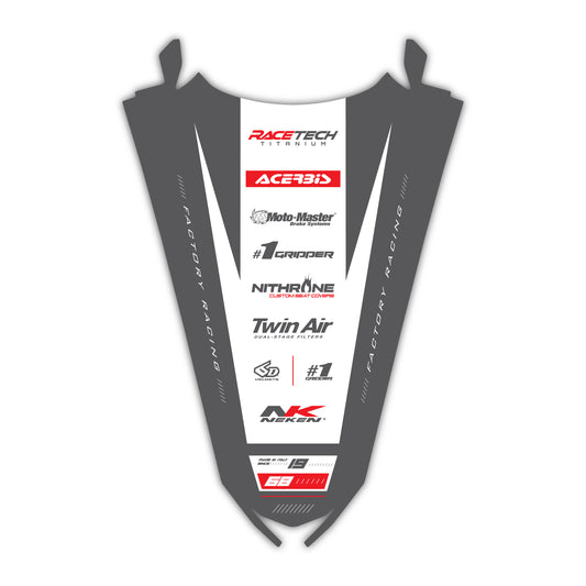 Rear Fender Graphics Kit - Fits Fantic XX125, XX250, XXF250, XXF450, XE125, XEF250, XEF450