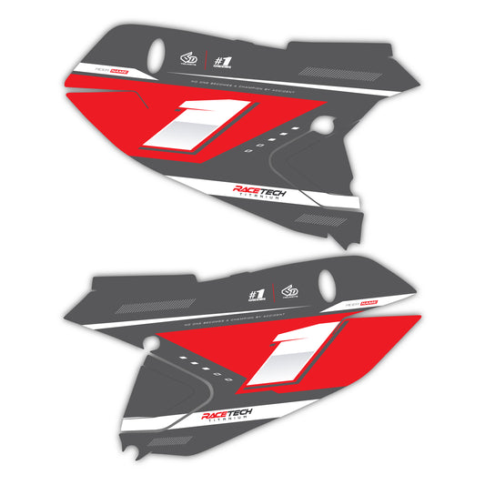 Side Number Plate Graphics Kit - Fits Fantic XX125, XX250, XXF250, XXF450, XE125, XEF250, XEF450