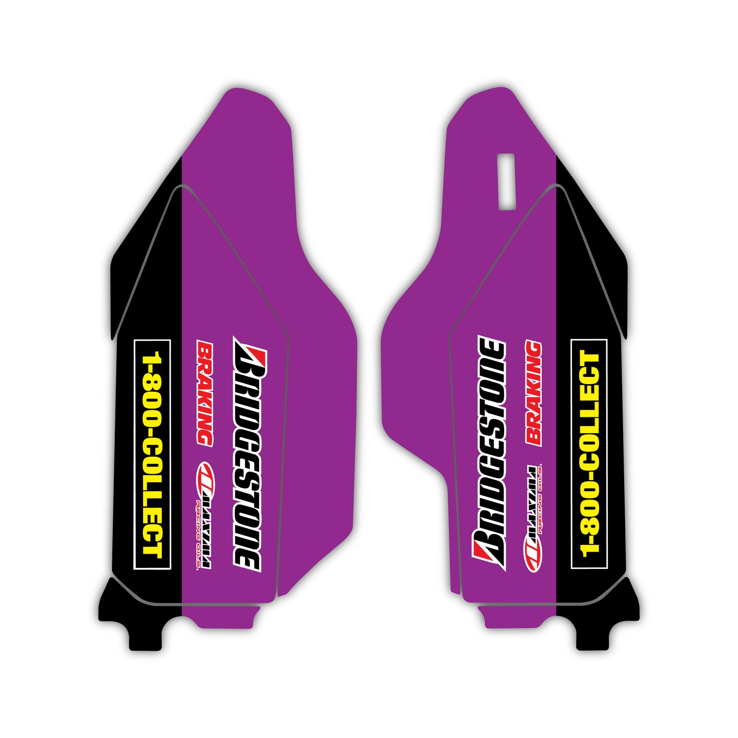 Lower Fork Guard Graphics Kit - Fits Kawasaki KX65, KX85, KX250, KX250F, KX450F, KX450X