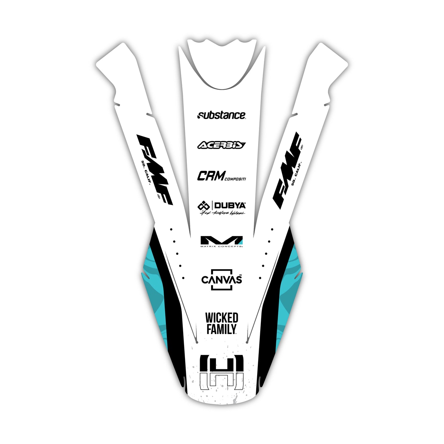 Front Fender Graphics Kit - Fits Husqvarna TC 85, TC 125, FC 250, FC 350, FC 450, TE 300, FE 250, FE 350, FE 501