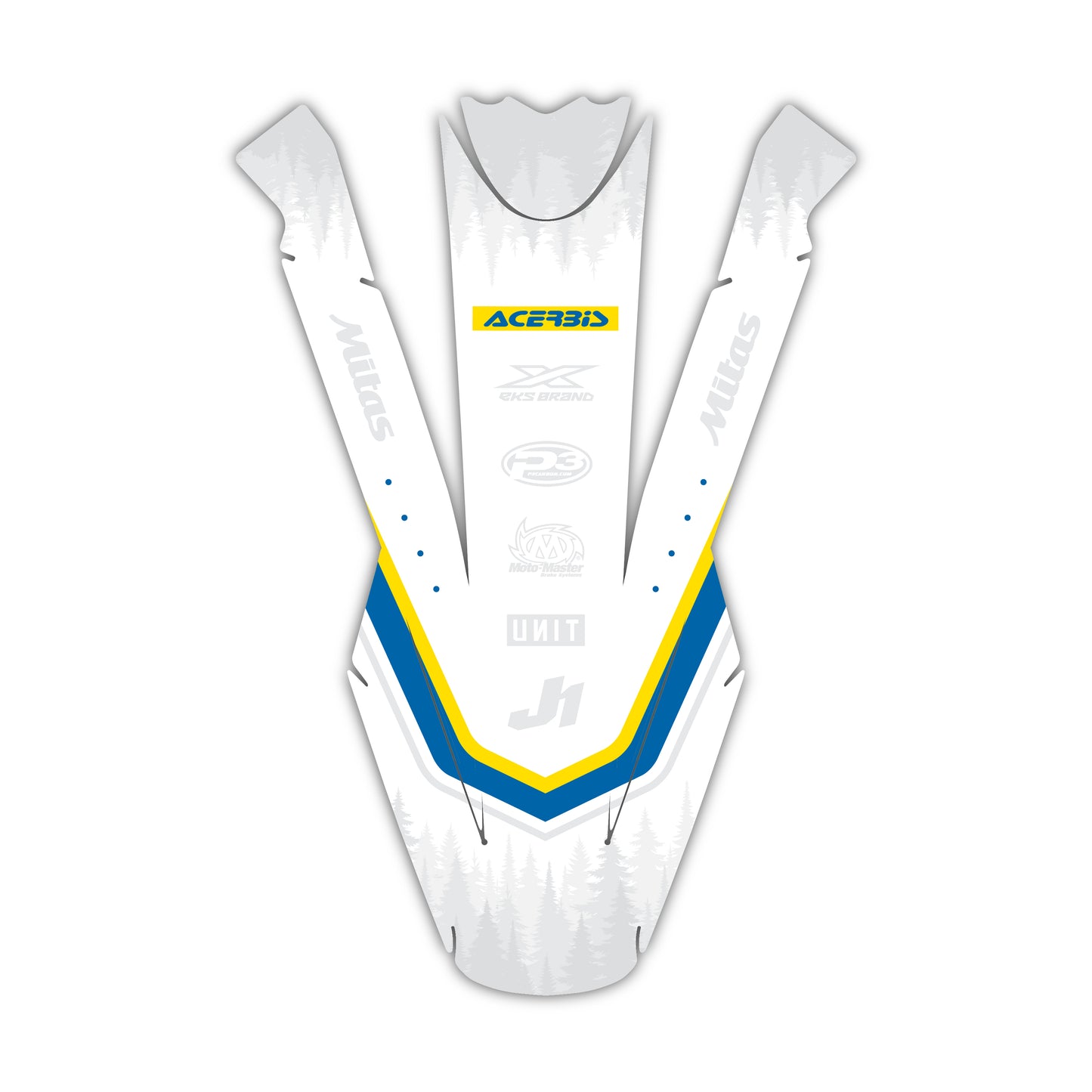 Front Fender Graphics Kit - Fits Husqvarna TC 85, TC 125, FC 250, FC 350, FC 450, TE 300, FE 250, FE 350, FE 501