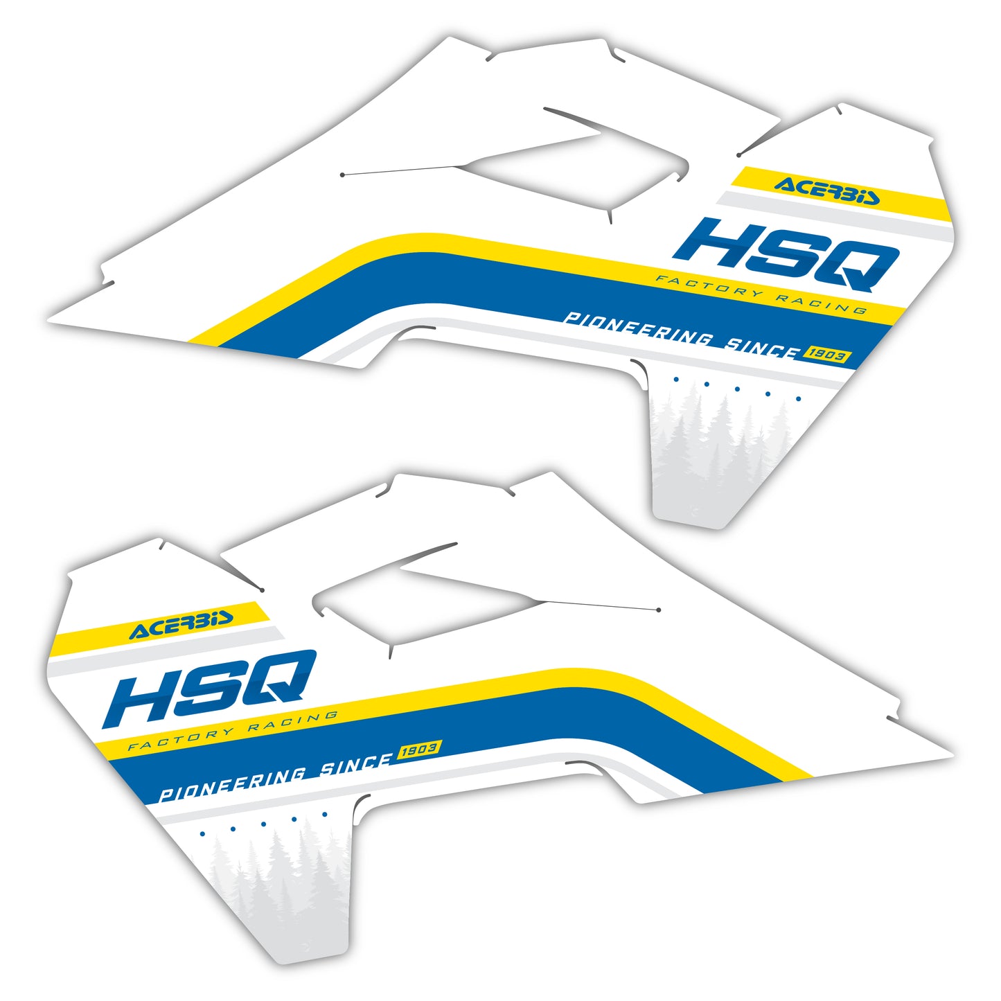 Radiator Shroud Graphics Kit - Fits Husqvarna TC 85, TC 125, FC 250, FC 350, FC 450, TE 300, FE 250, FE 350, FE 501