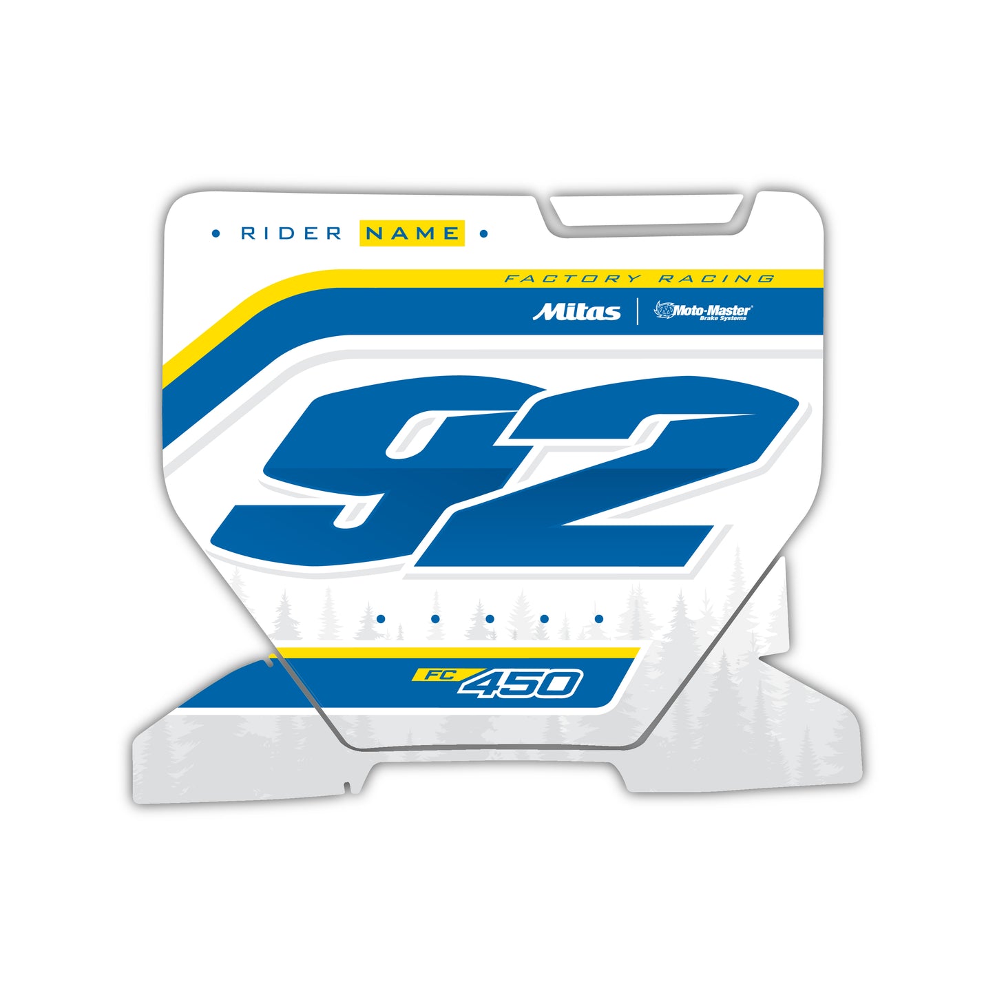 Front Number Plate Graphics Kit - Fits Husqvarna TC 85, TC 125, FC 250, FC 350, FC 450, TE 300, FE 250, FE 350, FE 501